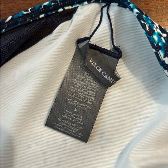 Vince Camuto Abstract Animal Print High-Leg Mesh Swim Bikini Bottoms NWT Size M - Picture 5 of 6